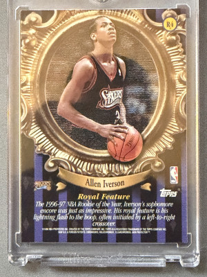 1998-99 Topps Allen Iverson Roundball Royalty Refractor #R4 76ers back