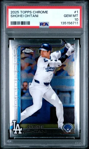 2025 Topps Chrome Shohei Ohtani front