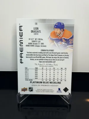 2024-25 Premier Neckline /3- Leon Draisaitl back