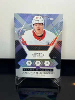 2021-22 Black Diamond Triple Diamond Relic Rookies /99- Lucas Raymond front