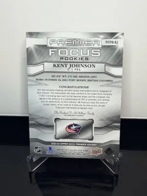 2022-23 Premier Rookie Focus /75- Kent Johnson back