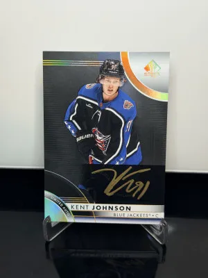 2023-24 SP Authentic Limited Auto Black- Kent Johnson front