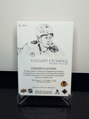 2024-25 The Cup Elegant Etchings Auto- Frank Nazar back