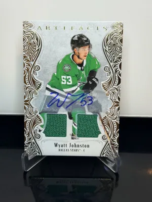 2025-26 Artifacts Gold Material Auto /65- Wyatt Johnston front