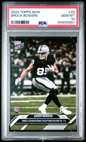 2024 Topps Now Brock Bowers front