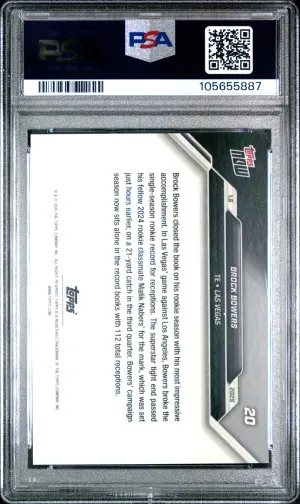 2024 Topps Now Brock Bowers back