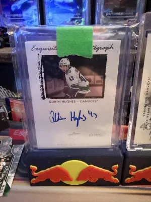 Quinn Hughes exquisite rookie auto /99 front