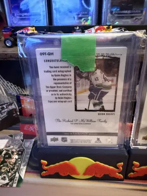 Quinn Hughes exquisite rookie auto /99 back
