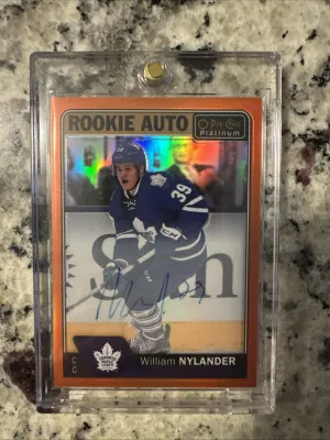 2016-17 UD OPC Platinum William Nylander Orange Auto /15 Rookie RC front