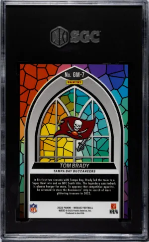 2022 Panini Mosaic Tom Brady SGC 10 back