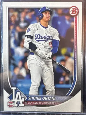 2025 Bowman Shohei Ohtani #17   -   Los Angeles Dodgers   -  "4 Time MVP" front