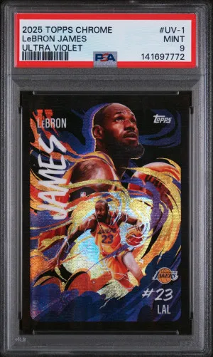 2025 Topps Chrome Ultra Violet Lebron James front
