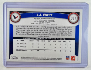 2011 Topps - J.J. Watt #331 (RC) Houston Texans back