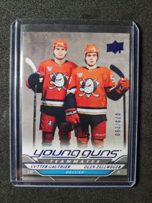 Cutter Gauthier, Olen Zellweger Young Guns Teammates Deluxe /250 front