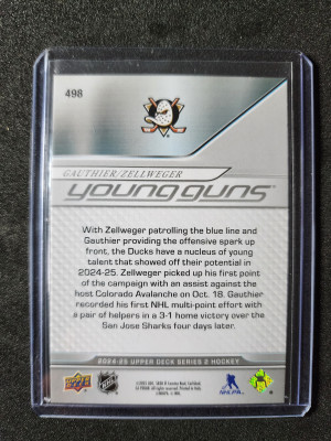 Cutter Gauthier, Olen Zellweger Young Guns Teammates Deluxe /250 back