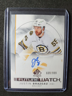 Justin Brazeau Future Watch Auto /999 front