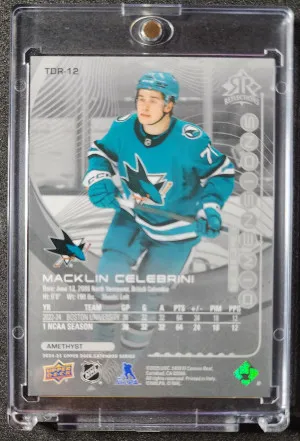 Macklin Celebrini Triple Dimensions /300 back