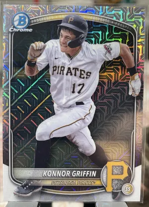 2025 Bowman - Chrome Prospects Konnor Griffin#BCP-86 Mojo Refractor (RC) front