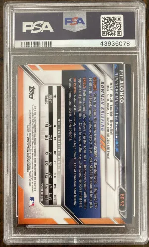 2016 Bowman Draft Pete Alonso back
