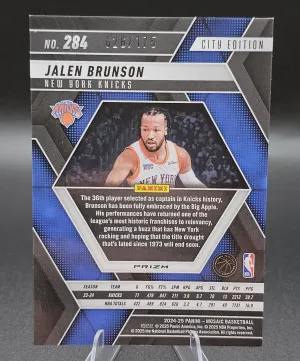 2024 Panini Mosaic Jalen Brunson #284 Pink Camo/175 back