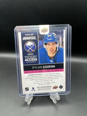 Dylan Cozens Debut Ticket Access Auto Red  /25 back