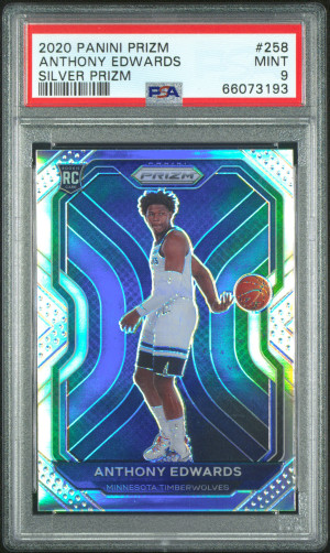 2020 Panini Prizm Anthony Edwards Silver Prizm front