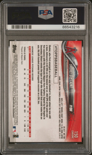 2018 Topps Chrome Shohei Ohtani Pitching back