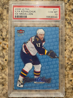2006 Ultra Ilya Kovalchuk Ice Medallion /100 front