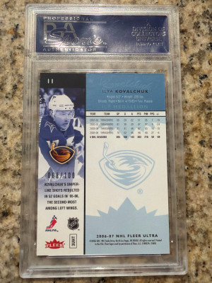 2006 Ultra Ilya Kovalchuk Ice Medallion /100 back