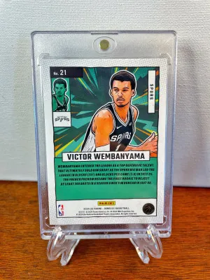 2024-25 Panini Donruss VICTOR WEMBANYAMA Net Marvels Blue Stars /99 Spurs SP #21 back