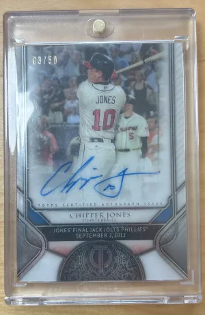 Chipper Jones 2017 Topps Certified Autograph Issue Final Jack /50 WOA-CJ front