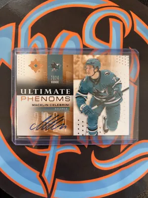 Macklin Celebrini Bronze Rookie Ultimate Phenoms Auto front