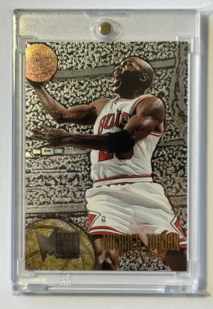 1995-96 Fleer Metal Michael Jordan Silver Spotlight #13 front