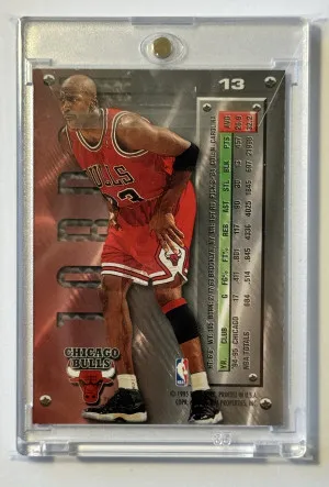 1995-96 Fleer Metal Michael Jordan Silver Spotlight #13 back