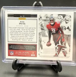 #11 Kyle Pitts 2021 Panini One Football Rookie Patch Autograph /99 back