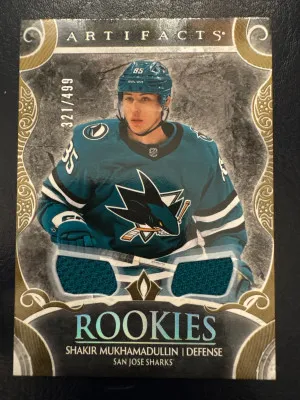Shakir Mukhamadullin, 2024-25 Artifacts, Rookie Gold Materials (Jersey) /499