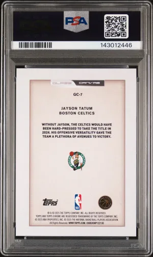 2025 Topps Chrome Glass Canvas Jayson Tatum back