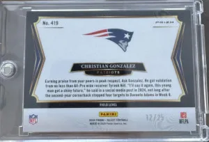 Christian Gonzalez- 2024 Panini Select Tie-Dye Prizm Field Level /25 back