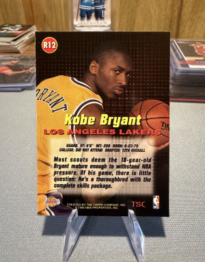 1996 Stadium Club Kobe Bryant Rookie #R12 (2) back