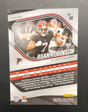 2025 Panini Prizm Bijan Robinson White Disco back