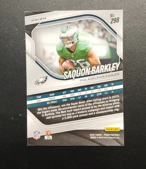 2025 Panini Prizm Saquan Barkley White Disco back