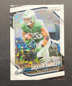 2025 Panini Prizm Saquan Barkley White Disco front