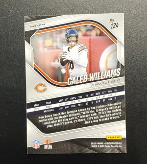 2025 Panini Prizm Caleb Williams White Disco back