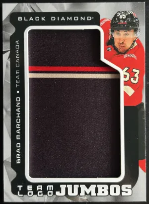BRAD MARCHAND 2025-26 Black Diamond Hockey Team Logo Jumbo Patch Card #TL-BM front