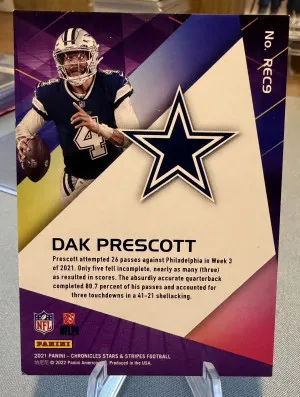 2021 Chronicles Recon Dak Prescott Gold #07/10 back