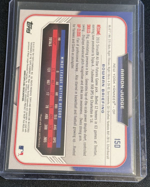 2015 Bowman #150 AARON JUDGE RC Rookie Prospect Card back