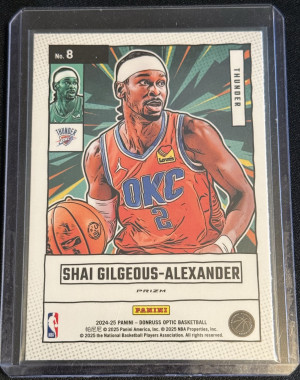 2024-25 Panini Donruss Optic - Net Marvels Shai Gilgeous-Alexander #8 Holo Prizm (#1) back