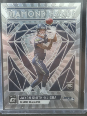 2023 Optic Jaxon Smith Njigba Diamond Hands Holo front
