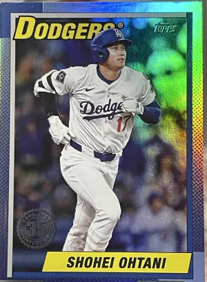 2025 Topps Update Series - 1990 Topps Baseball Shohei Ohtani #U90-33 Refractor front