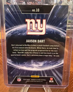 Jaxon Dart Stellar Rookies back